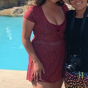 Raspberry Cheetah Print No Show Skort Mini Dress